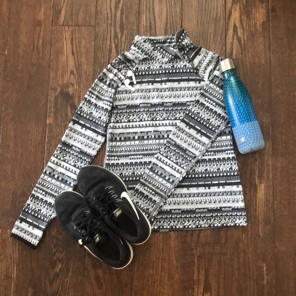 Black + White Nike Pro Pullover